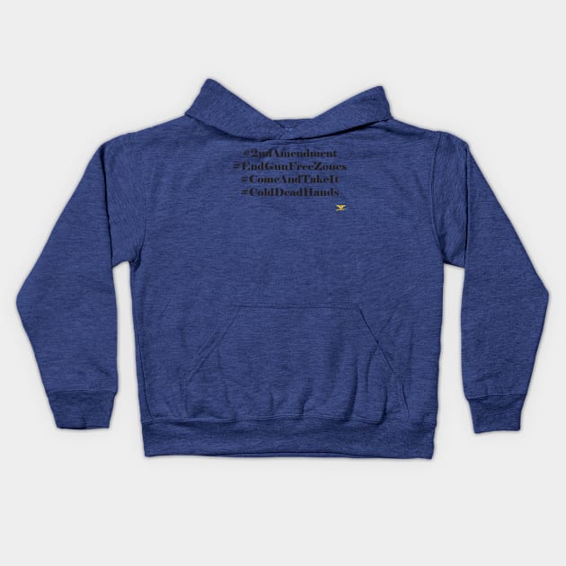 #2nd Amendment Kids Hoodie by disposable762